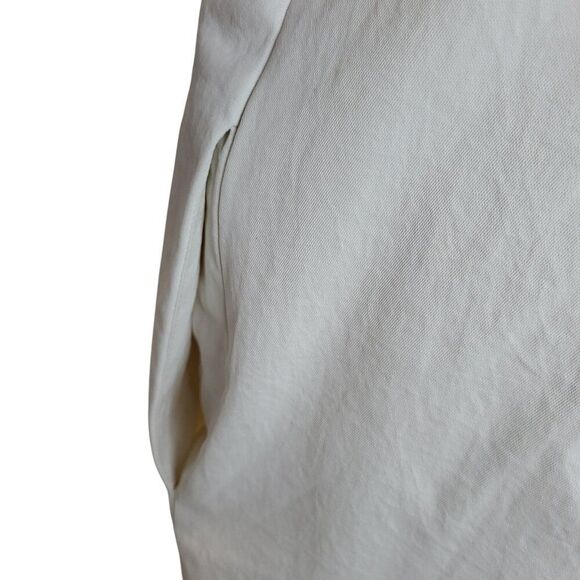 Colovos Size 4 RTR Designer Cream Midi Dress Asymmetrical Hem Side Zip Belted - Picture 10 of 16